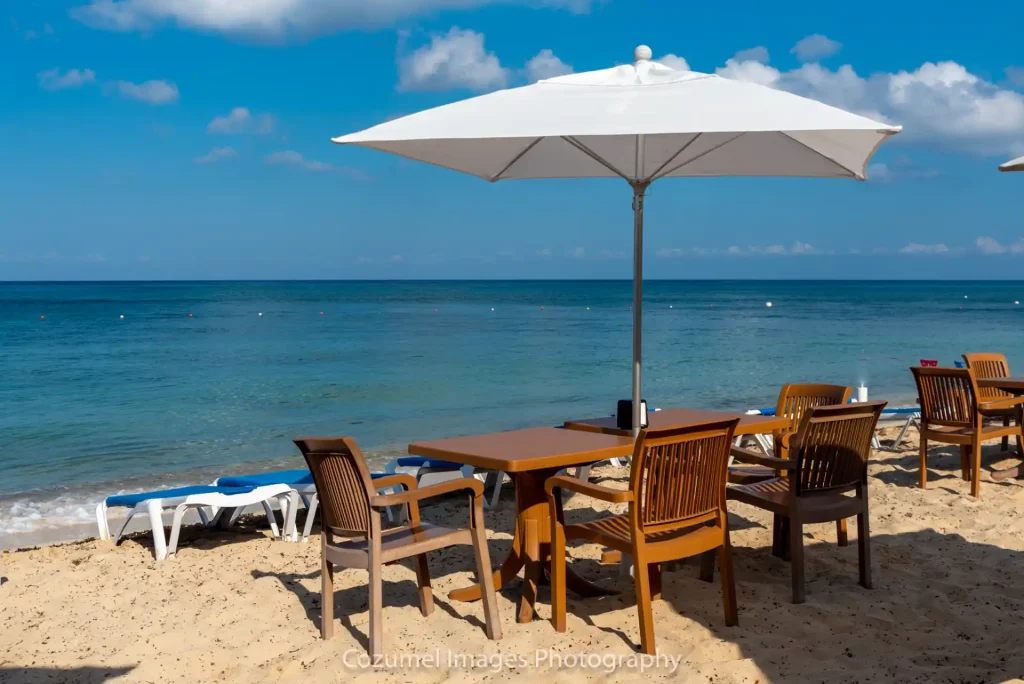 sitting area by the beach