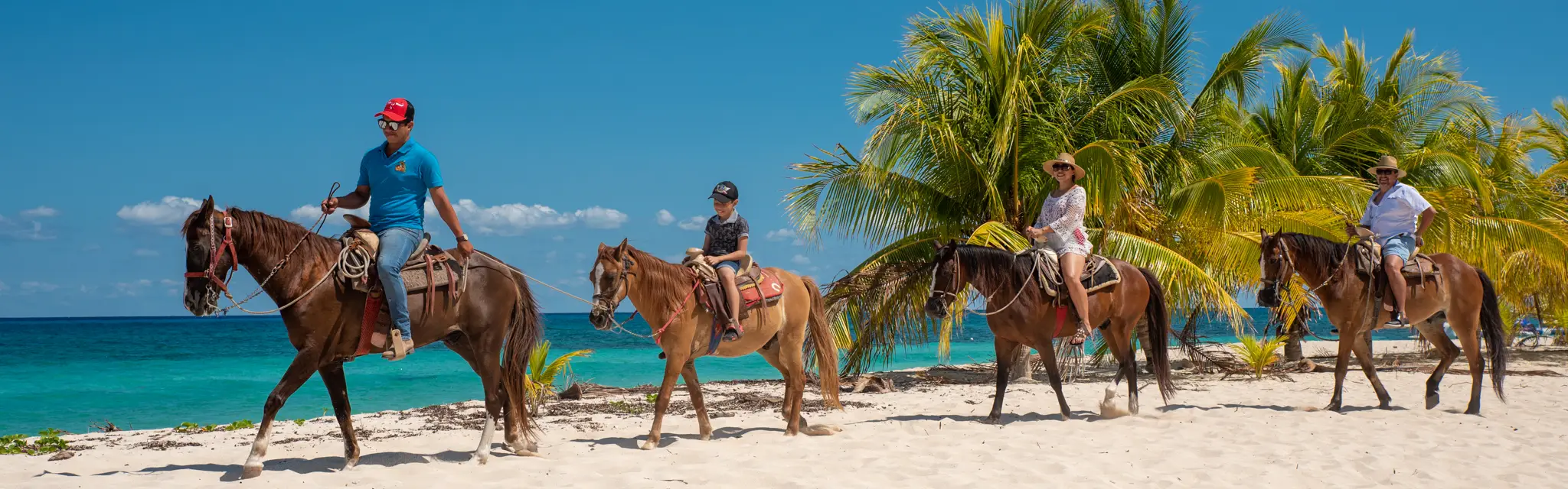Family horse back riding